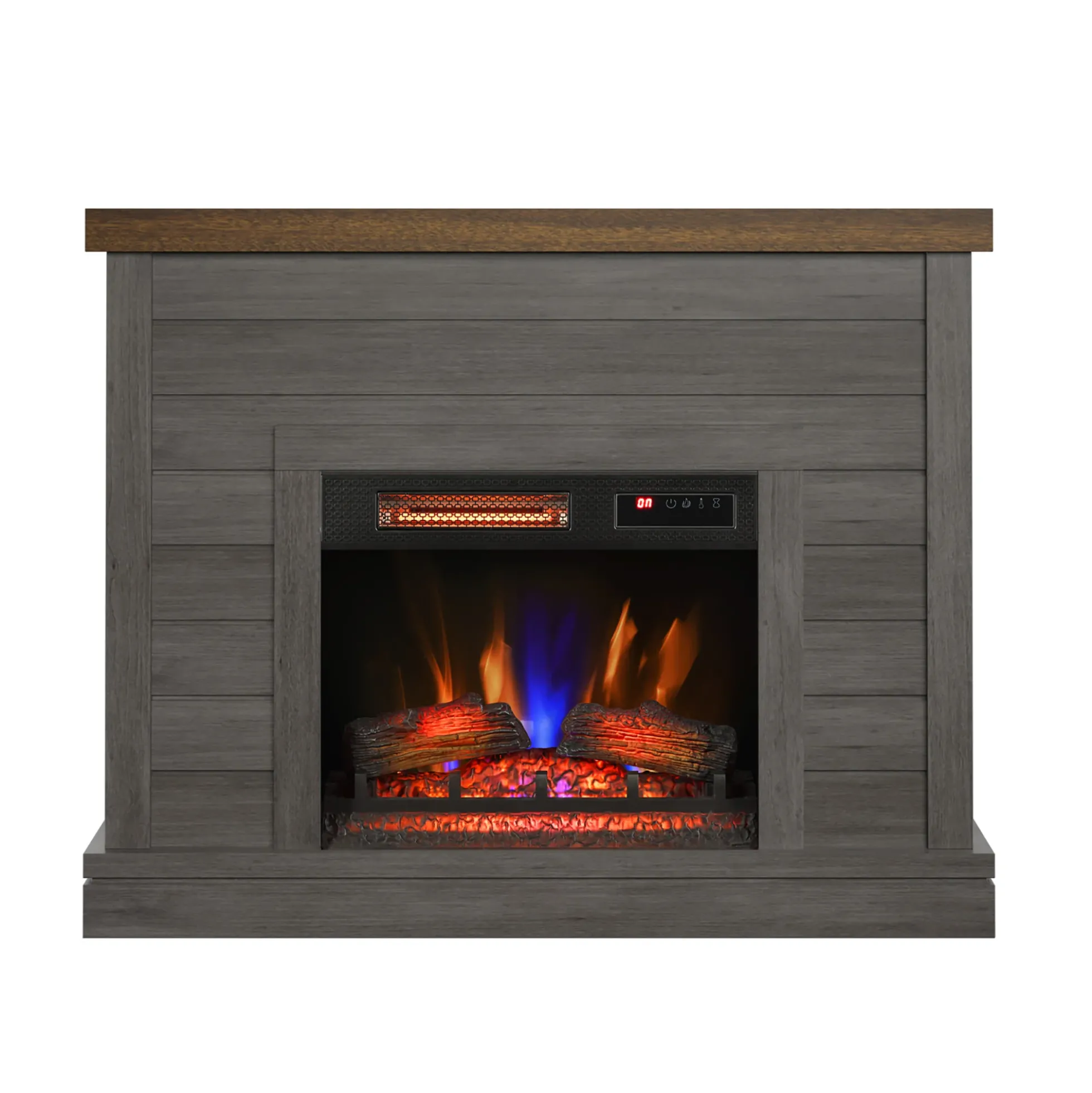duraflame® Farmhouse Shiplap Electric Fireplace Wall Mantel