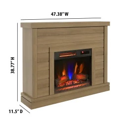duraflame® Farmhouse Shiplap Electric Fireplace Wall Mantel