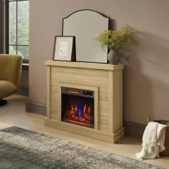 duraflame® Farmhouse Shiplap Electric Fireplace Wall Mantel