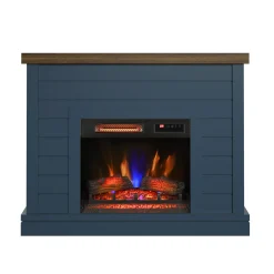duraflame® Farmhouse Shiplap Electric Fireplace Wall Mantel