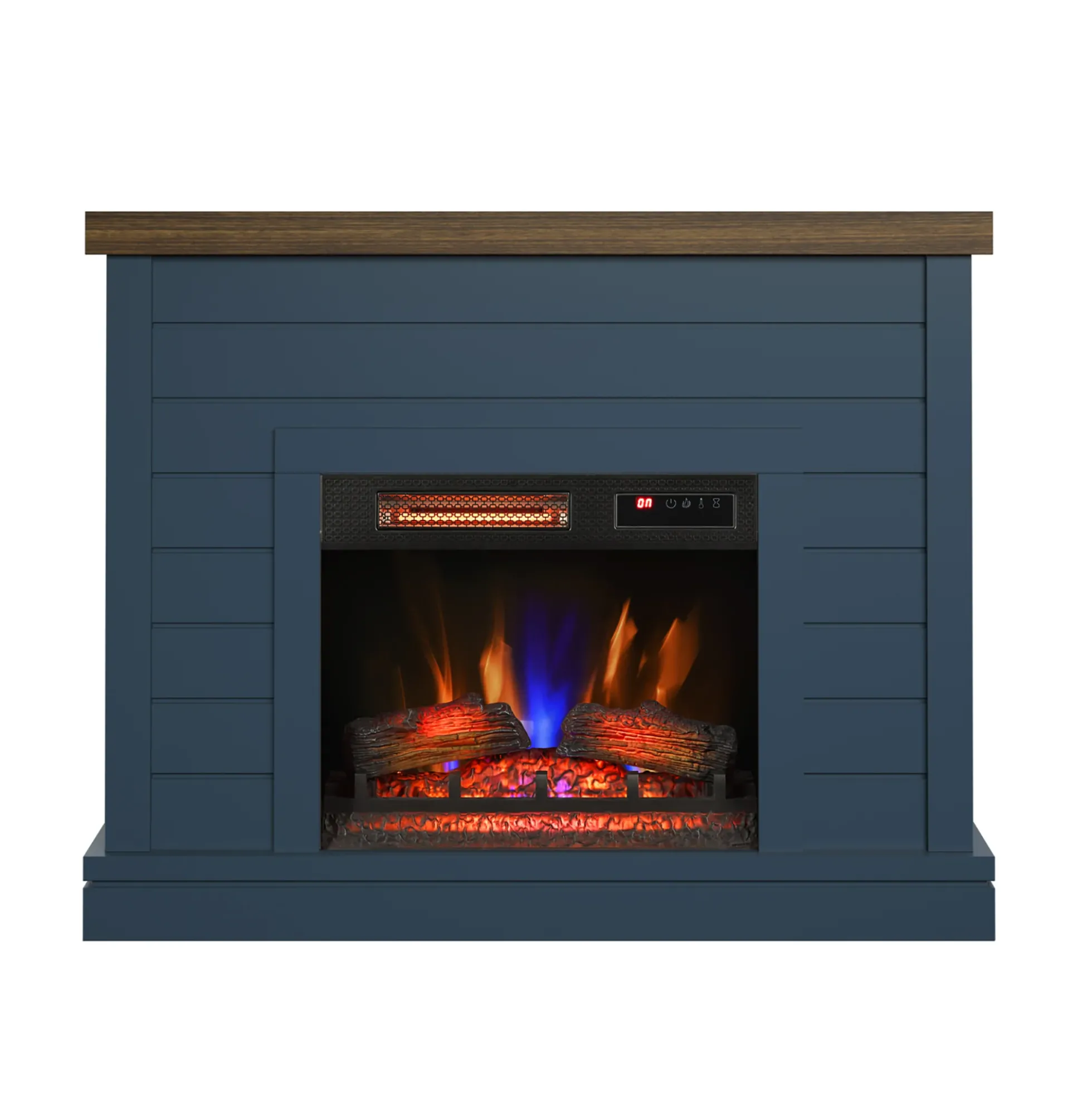 duraflame® Farmhouse Shiplap Electric Fireplace Wall Mantel