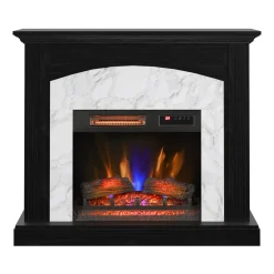 duraflame® Faux Marble Electric Fireplace Wall Mantel