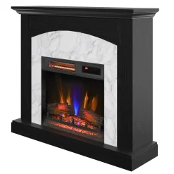 duraflame® Faux Marble Electric Fireplace Wall Mantel