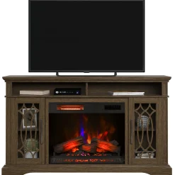 duraflame® Modern Farmhouse Electric Infrared Fireplace TV Stand Media Console with Remote