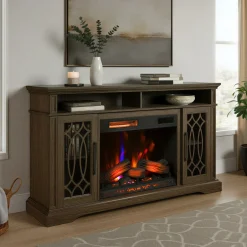 duraflame® Modern Farmhouse Electric Infrared Fireplace TV Stand Media Console with Remote