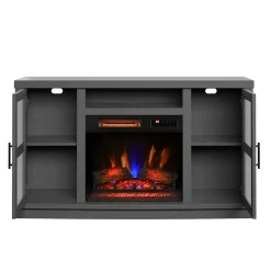 duraflame® Reeded Glass Door Electric Fireplace TV Stand Media Console