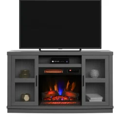 duraflame® Reeded Glass Door Electric Fireplace TV Stand Media Console