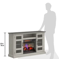 duraflame® Two Tone Wood Oak Electric Fireplace TV Stand with 3D Flames