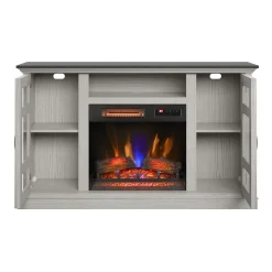 duraflame® Two Tone Wood Oak Electric Fireplace TV Stand with 3D Flames