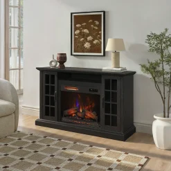 duraflame® Windowpane Glass Door Electric Fireplace TV Stand Media Console