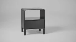 Elias Modern Curved-Frame Solid Wood Nightstand
