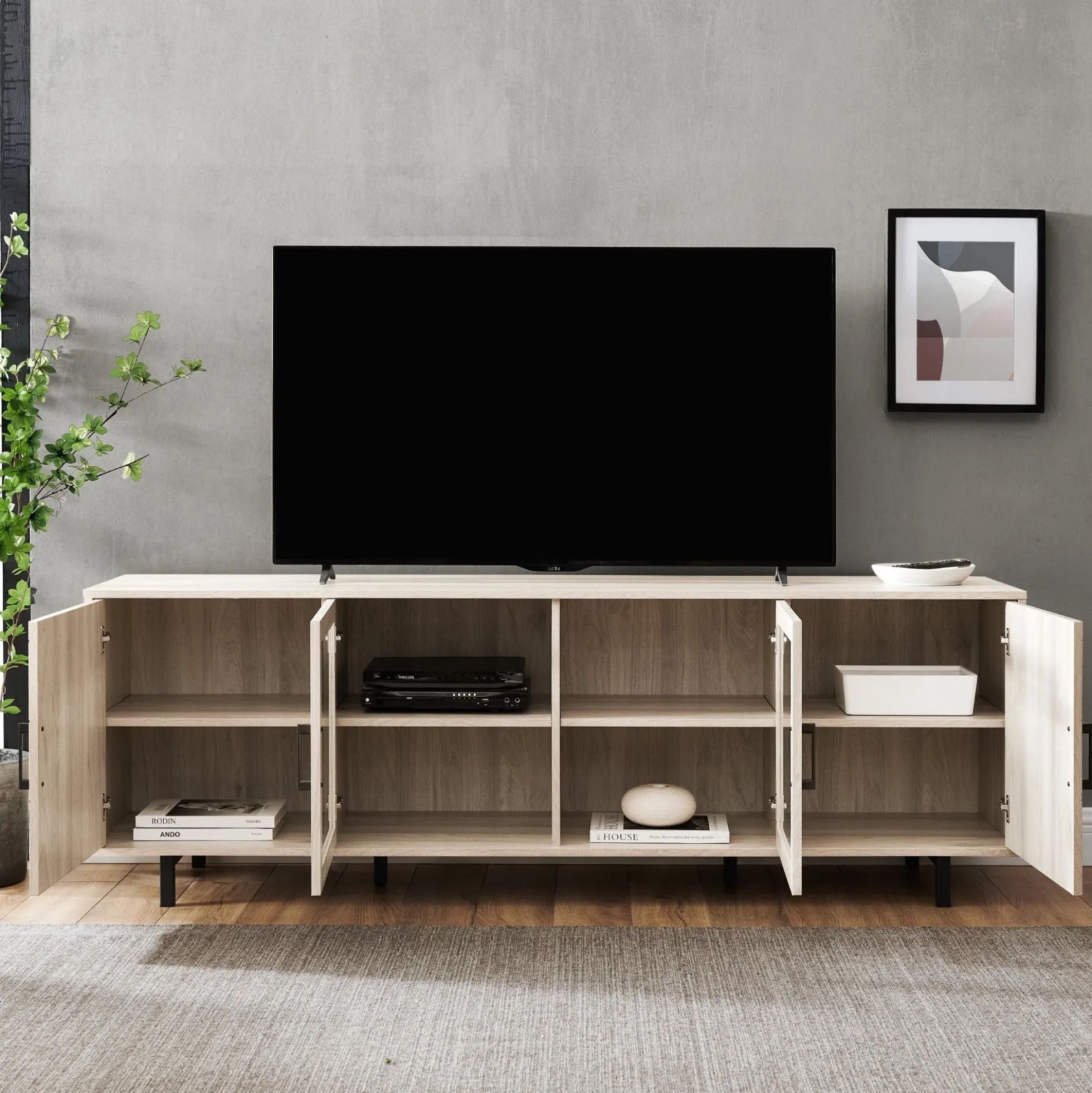 Ella Herringbone TV Stand