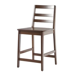 Erekson Solid Wood Ladder Back Bar Stool, Set of 2