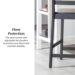 Erekson Solid Wood Ladder Back Bar Stool, Set of 2