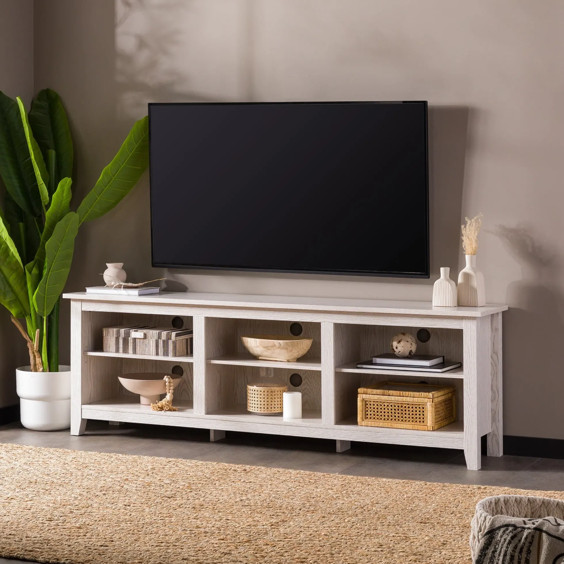 Essential 70" Rustic Wood TV Stand