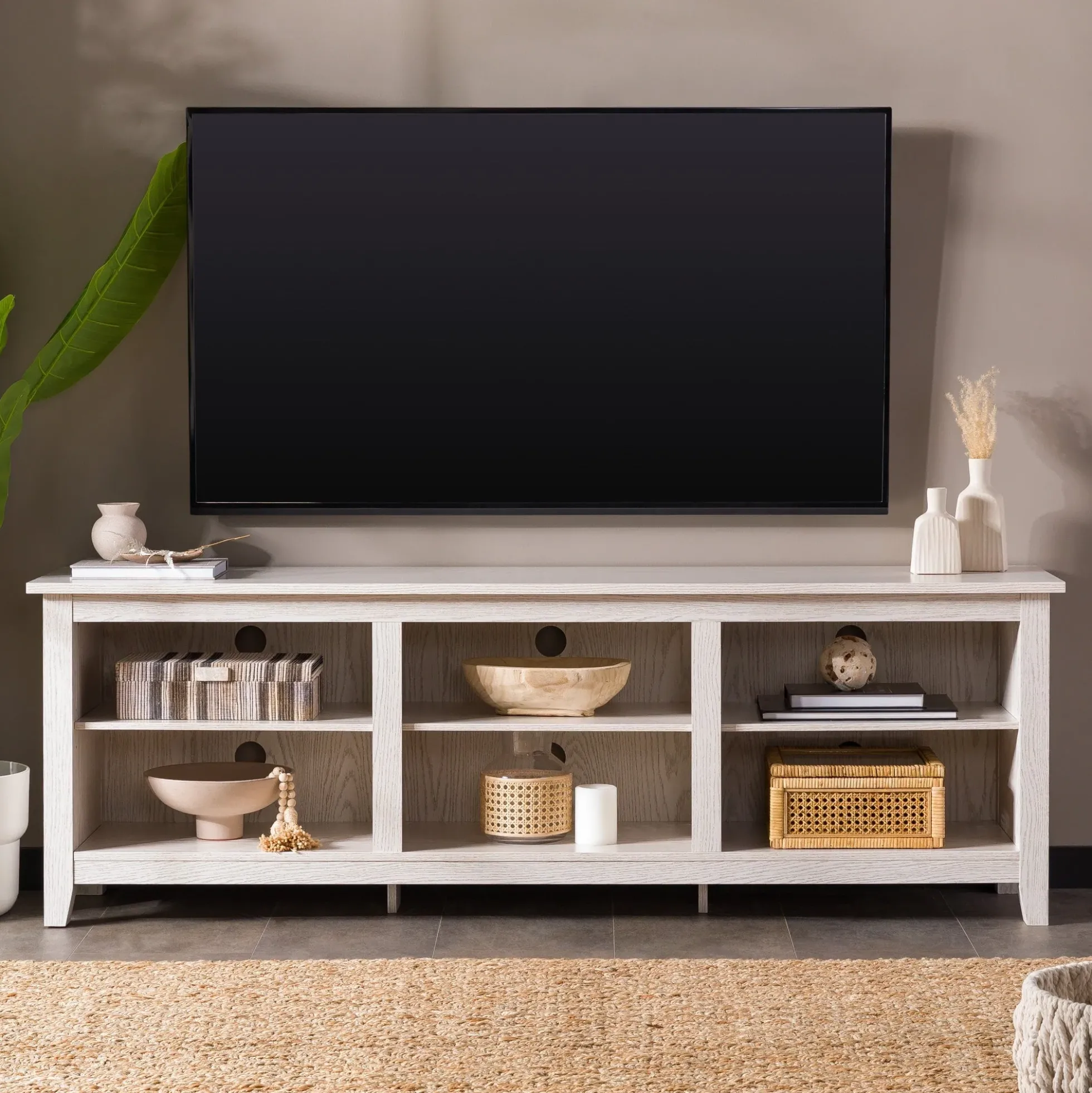 Essential 70" Rustic Wood TV Stand