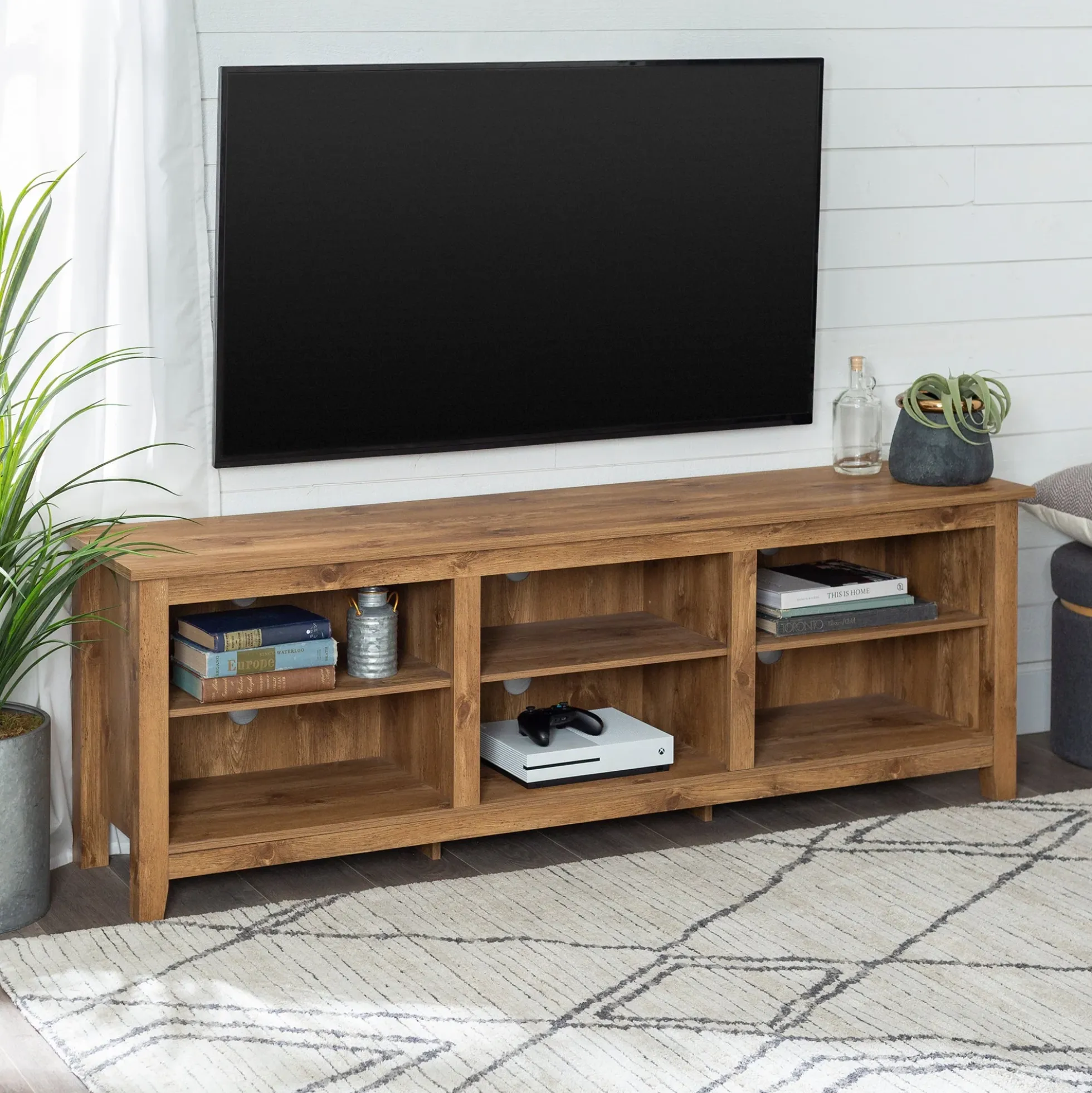 Essential 70" Rustic Wood TV Stand
