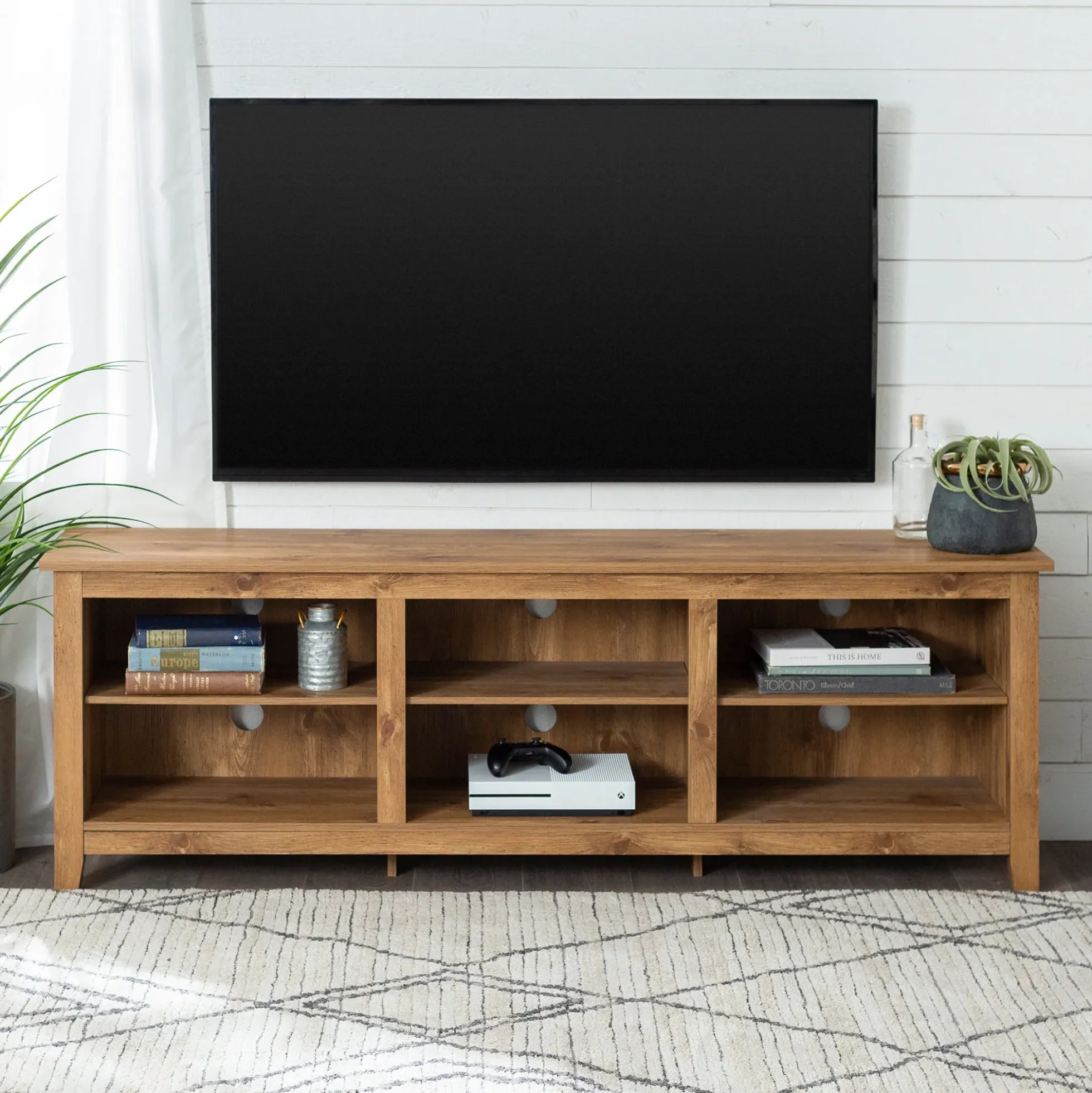 Essential 70" Rustic Wood TV Stand