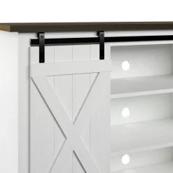Farmhouse Sliding Barn Doors Cottonwood 54' TV Stand Media Console