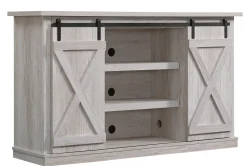 Farmhouse Sliding Barn Doors Cottonwood 54' TV Stand Media Console