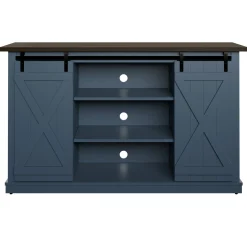 Farmhouse Sliding Barn Doors Cottonwood 54' TV Stand Media Console