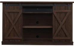 Farmhouse Sliding Barn Doors Cottonwood 54' TV Stand Media Console