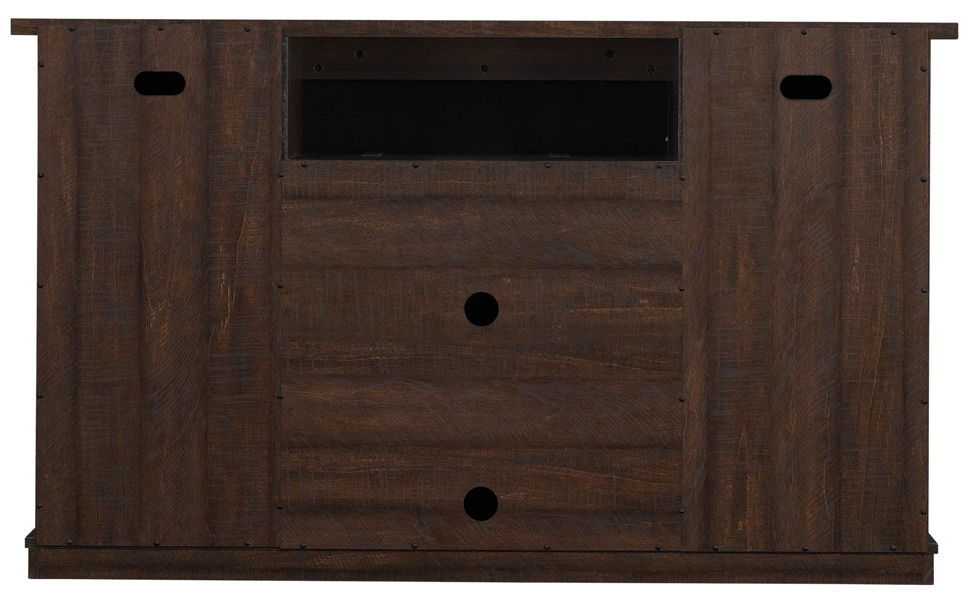 Farmhouse Sliding Barn Doors Cottonwood 54' TV Stand Media Console
