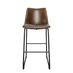 Faux Leather 2-Piece Bar Stools