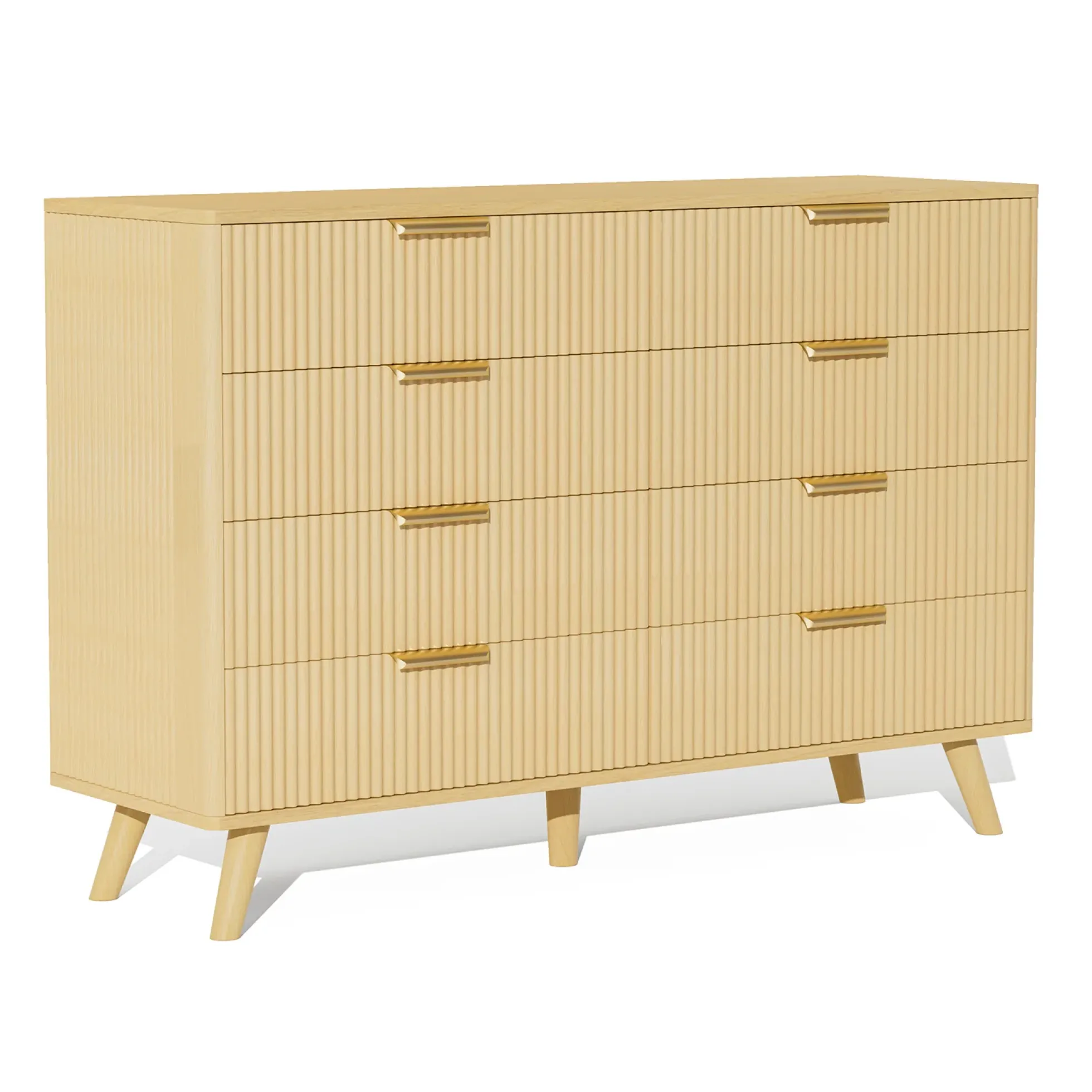 Fluted 8 Drawer 47" Dresser
