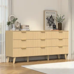 Fluted 9 Drawer 63