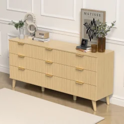 Fluted 9 Drawer 63