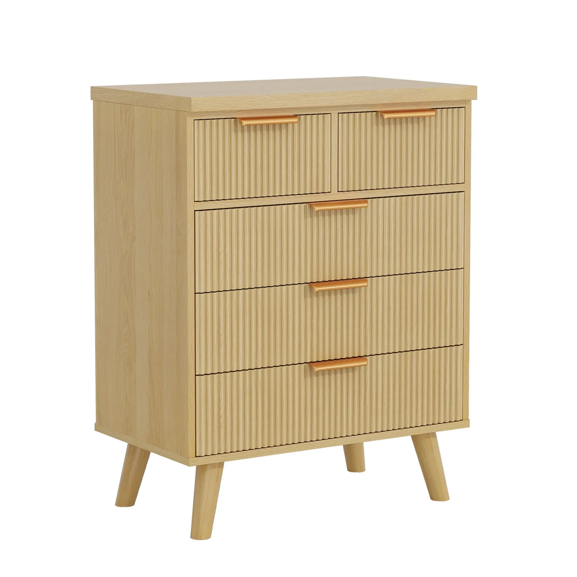 Fluted 5 Drawer 26" Dresser Chest