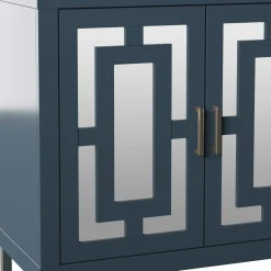 Geometric Mirrored Doors Buffet Sideboard