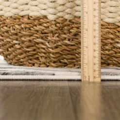 Gray Ecorse Zebra Print Area Rug