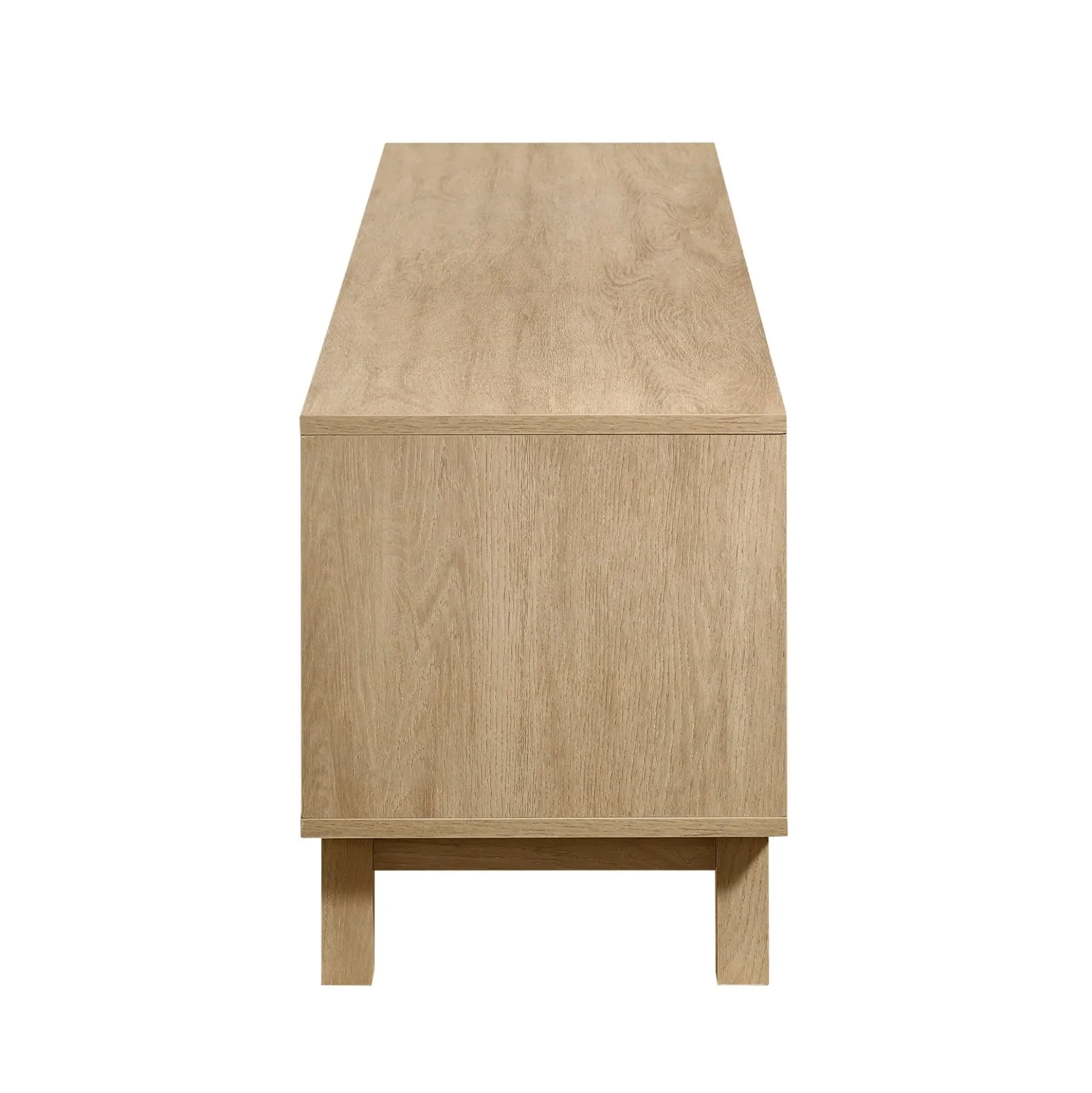 Hamkke Boho 2-Door Faux Rattan TV Stand