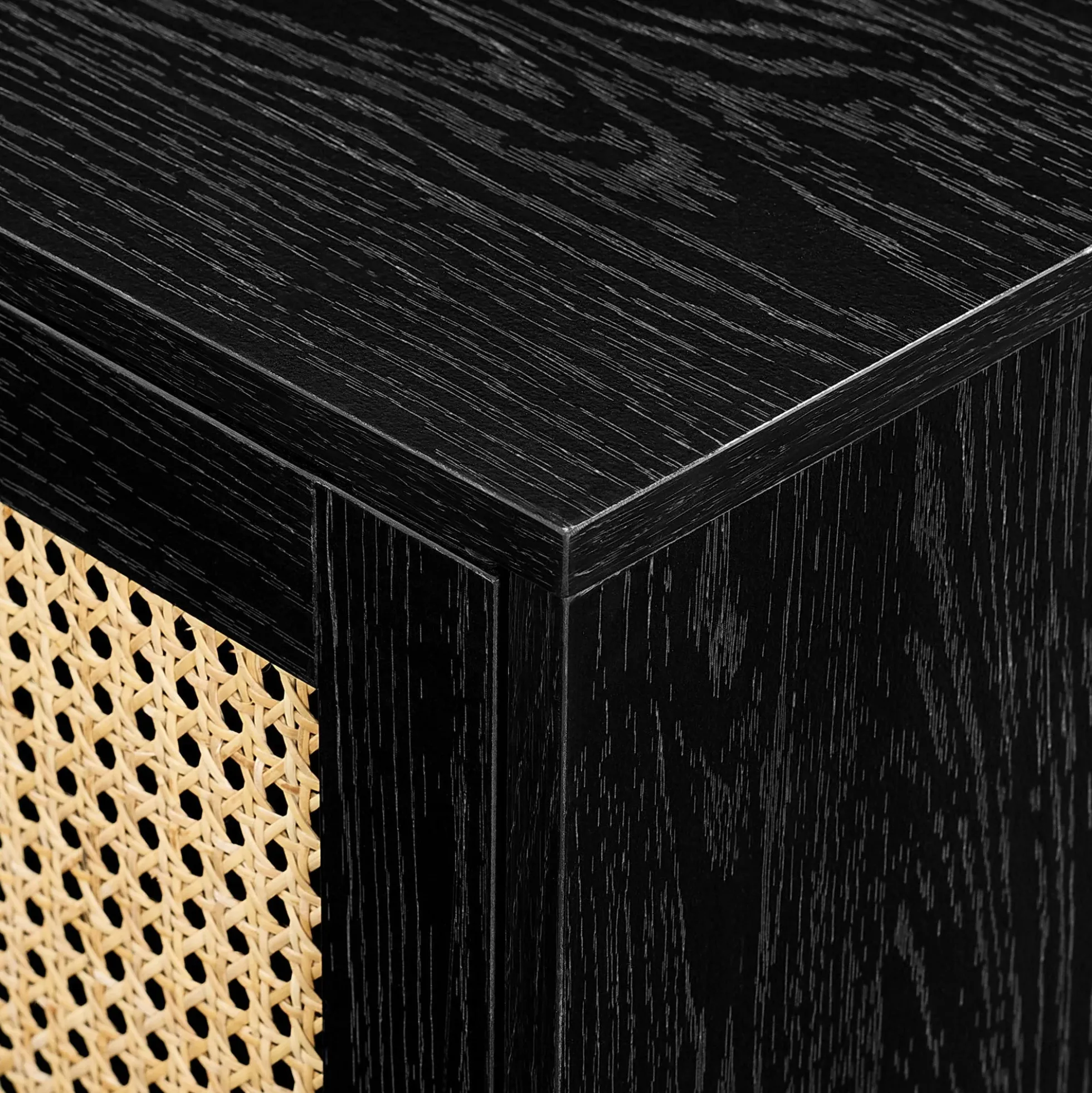 Hamkke Boho 2-Door Faux Rattan TV Stand