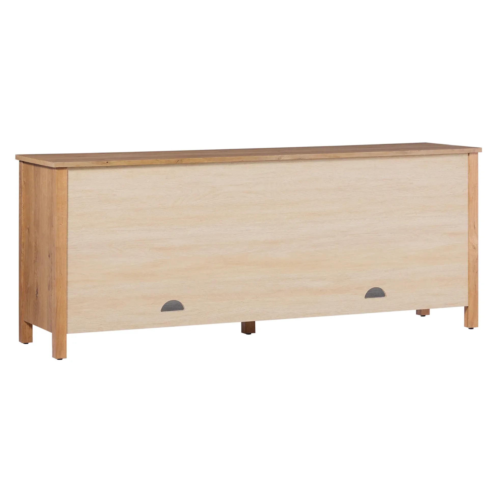 Harlow Modern Easy Assembly Glass Door 70” Sideboard TV Stand