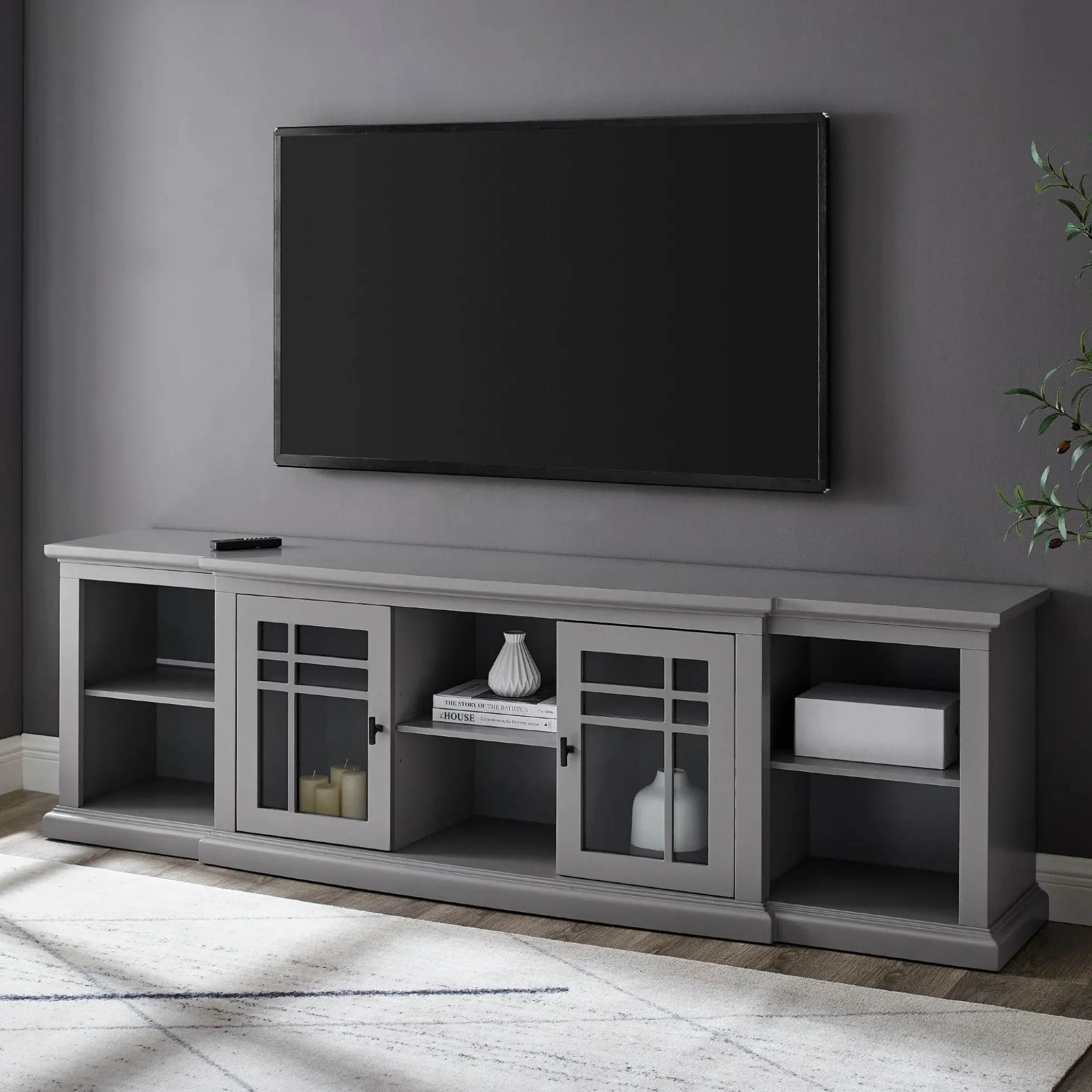 Hattie Glass-Door TV Stand