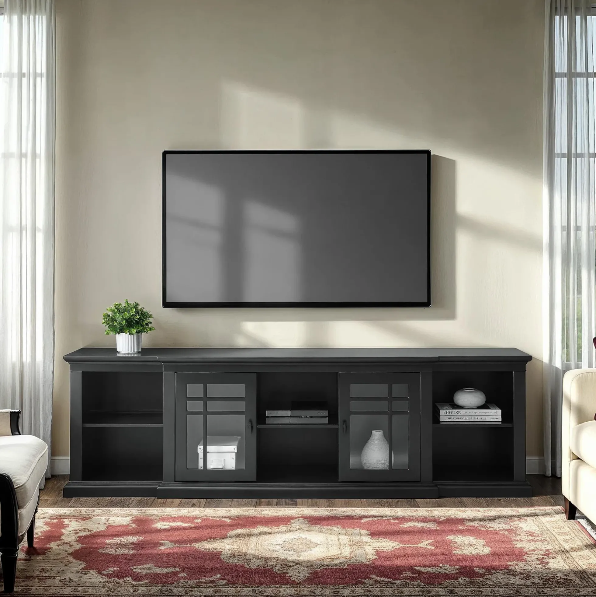 Hattie Glass-Door TV Stand