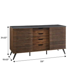 Havana Sliding Door Drawer Sideboard / TV Stand