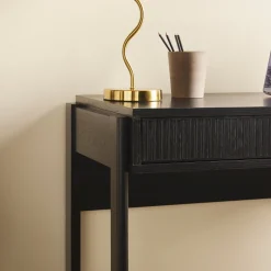Holmes Modern Scandinavian Reeded Writing Desk