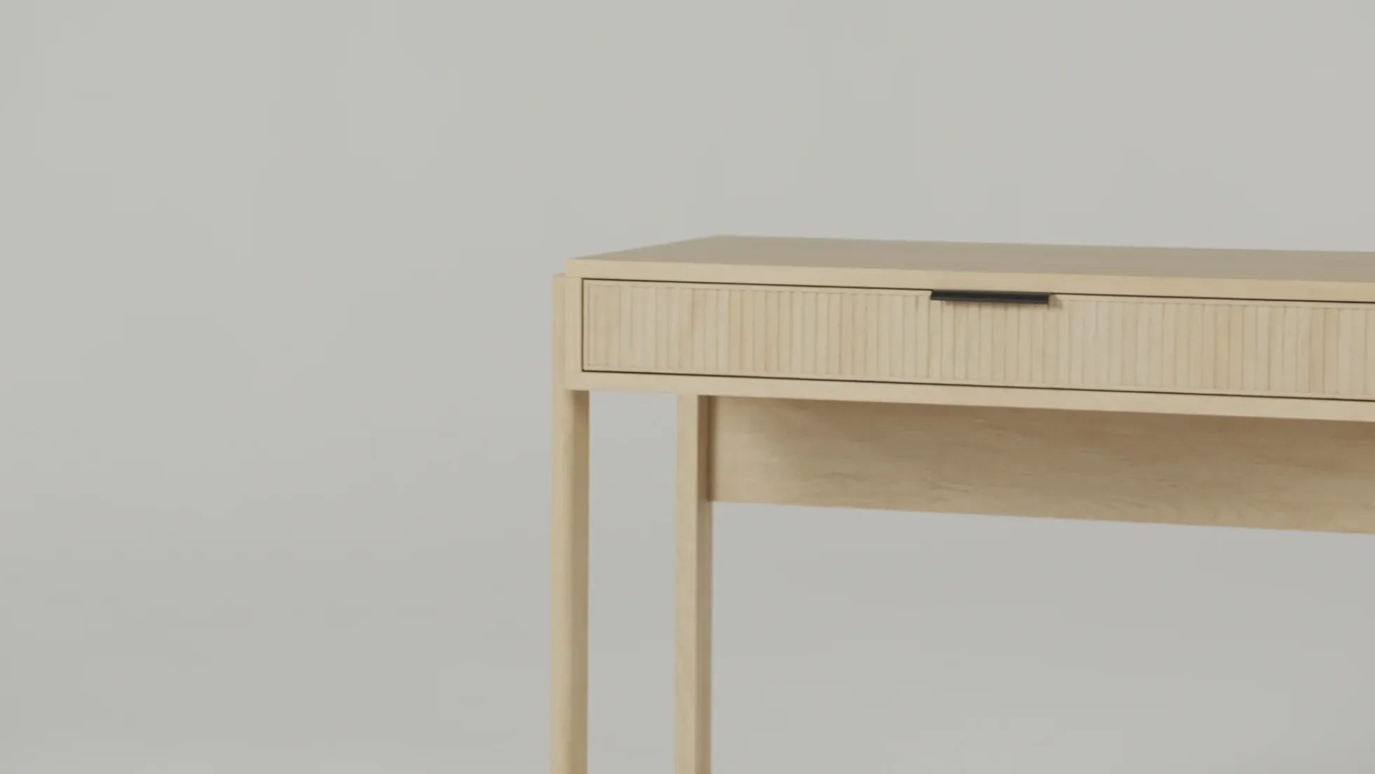 Holmes Modern Scandinavian Reeded Writing Desk