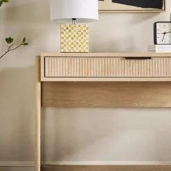 Holmes Modern Scandinavian Reeded Writing Desk