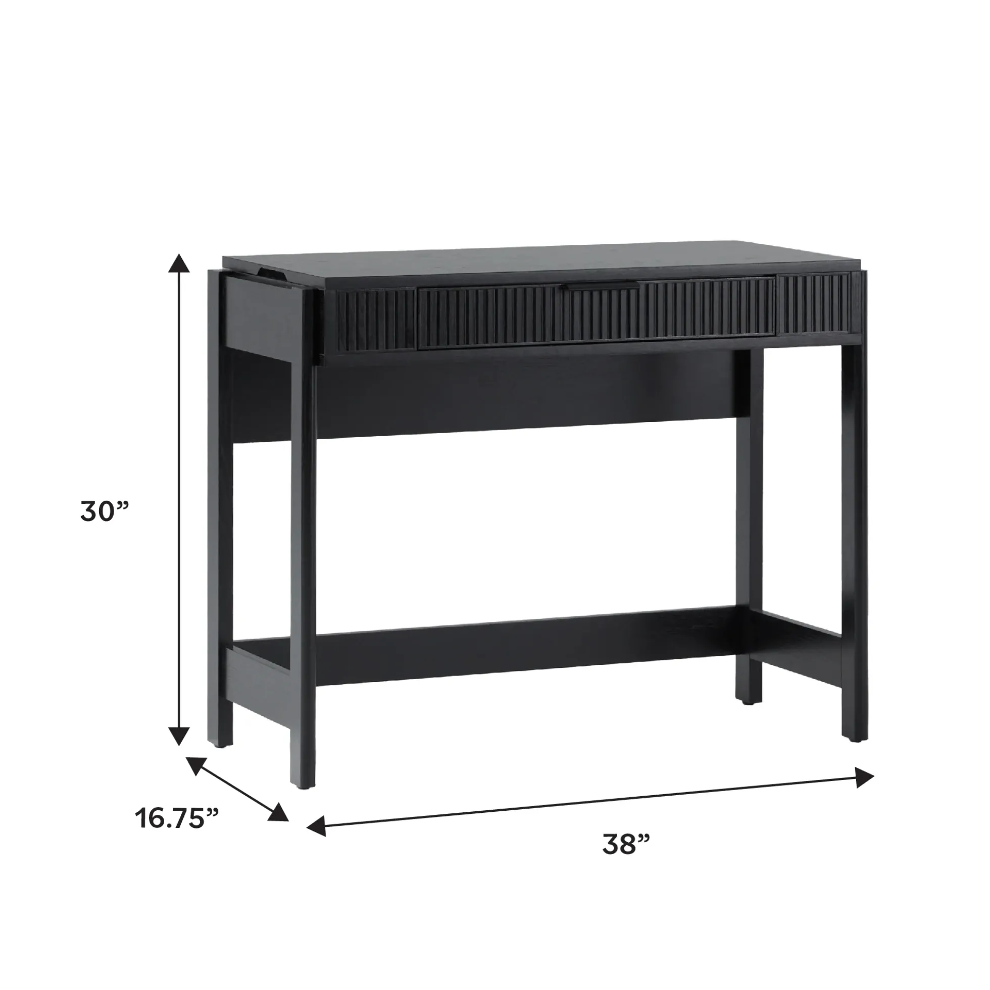 Holmes Modern Scandinavian Reeded Writing Standing Desk