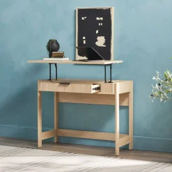 Holmes Modern Scandinavian Reeded Writing Standing Desk