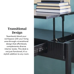 Holmes Modern Scandinavian Reeded Writing Standing Desk