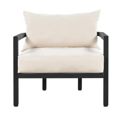 Iconic Arch Curve Steel Outdoor Patio Sofa Set