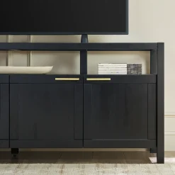 Isla Modern TV Stand with Glass Top