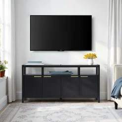 Isla Modern TV Stand with Glass Top