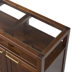 Isla Modern TV Stand with Glass Top